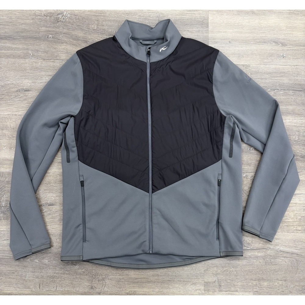 KJUS Jacket Mens 54 XL Gray Release Full Zip Golf Performance‎ Stretch